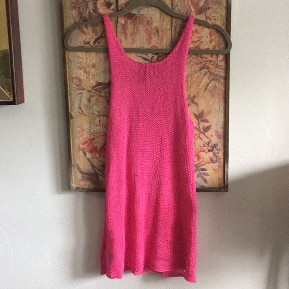 NWT H&M DIVIDED HOT PINK WOVEN SLVLSS TANK TOP 2 - Picture 3 of 8